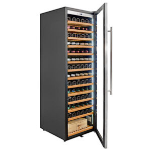 מקרר יין מתקדם עם מדפי עץ נשלפים עד 161 בקבוקים SU-192S