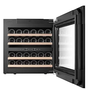 מקרר יין אינטגרלי עילי עד 24 בקבוקים שני אזורי קירור Touch-to-Open דגם SU-24P